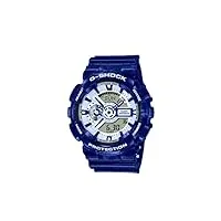 g-shock by casio men's ga110bwp-2a blue analog-digital watch