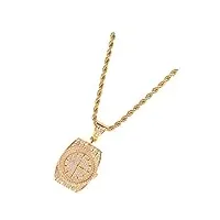 spacmirrors montres de poche Élégant hip-hop cadran pendentif chaîne cadran collier chaîne cadran pendentif collier hommes femmes