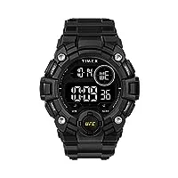timex ufc montre chronographe pour homme avec bracelet en résine noire 50 mm tw5m53200