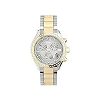 timex montre femme chronographe standard 38mm - bo tier bicolore cadran bicolore - bracelet bicolore, bicolore.