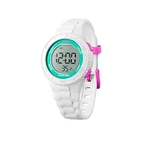 ice-watch - ice digit white turquoise - montre blanche fille avec bracelet en plastique - 021270 (small)