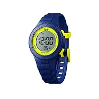 ice-watch - ice digit navy yellow - montre bleue pour garçon avec bracelet en plastique - 021273 (extra small)