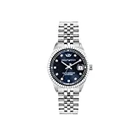philip watch caribe montre femme, heure et date, analogique - 42,5 x 35 mm, argent, bracelet