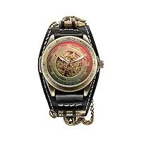 tacino hommes automatique mécanique montre squelette poignet brassard vintage bronze gothique reloj steampunk auto remontage montres homme marron hombre