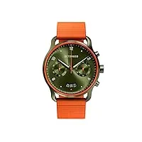 detomaso sorpasso velocita - montre pour homme - analogique - quartz - bracelet en nylon - orange, vert, lanières