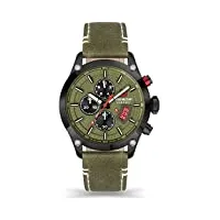 swiss military hommes analogique quartz montre avec bracelet en cuir smwgc2101430