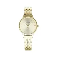 radiant - collection sri lanka - montre analogique et automatique. montre-bracelet pour femme. bracelet de montre avec cadran doré et bracelet en acier inoxydable. taille 33,5 mm. 3atm.