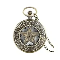 générique collier vintage pentacle gothique quartz montre de poche hommes femmes enfants cadeau Élégant pendentif