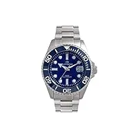 lorenz full titanium automatic lz 030212bb montre pour homme de plongée avec mouvement automatique avec boîtier et bracelet en titane, boîte avec bracelet en caoutchouc offert, bleu, medio, bracelet