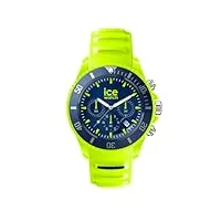 ice-watch - ice chrono yellow blue - montre jaune pour homme avec bracelet en silicone - chrono - 021594 (medium)