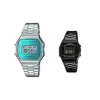 casio mixte digital quartz montre avec bracelet en acier inoxydable a168wem-2ef & mixte analogique quartz montre avec bracelet en acier inoxydable b640wb-1bef