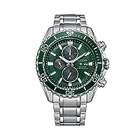 citizen promaster marine ca0820-50x montre chronographe solaire pour homme en acier inoxydable avec bracelet en acier inoxydable