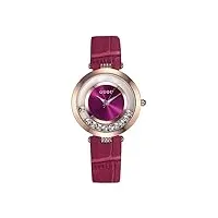 pochy montres montres bracelet en cuir cadran montres-bracelets montre à quartz analogique pour dames montre-bracelet réglable léger montre-bracelet simple généreux mode