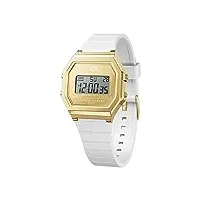 ice-watch - ice digit retro white gold - montre blanche pour femme avec bracelet en plastique - 022049 (small)