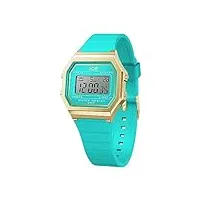 ice-watch - ice digit retro blue curacao - montre bleue pour femme avec bracelet en plastique - 022055 (small)