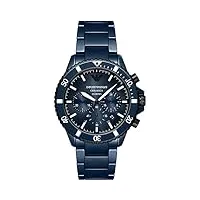 emporio armani montre pour homme, mouvement quartz/chrono, boîtier de 43 mm, bracelet en céramique ar70009