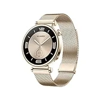 huawei watch gt 4 montre connectée femme jusqu'à 14 jours d'autonomie - compatible avec ios et android - suivi de la fréquence cardiaque - montre sport, spo2 et gps - 41mm doré version fr