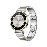 huawei watch gt 4 montre connectée femme jusqu'à 14 jours d'autonomie - compatible avec ios et android - suivi de la fréquence cardiaque - montre sport, spo2 et gps - 41mm argent version fr