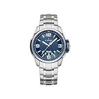 naviforce – montre à quartz pour hommes, date automatique, semaine, tenue d'affaires, analogique, en acier inoxydable (silver blue)