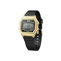 ice-watch - ice digit retro black gold - montre noire pour femme avec bracelet en plastique - 022064 (small)