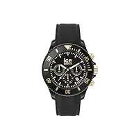 ice-watch - ice chrono black gold - montre noire pour homme avec bracelet en plastique - 021602 (medium)