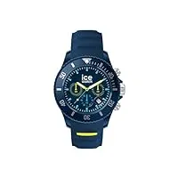 ice-watch - ice chrono blue lime - montre bleue mixte avec bracelet en plastique - 021426 (medium)