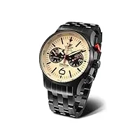 vostok europe montre pour homme expedition nordpol 1 chronographe avec bracelet en acier inoxydable 595c644-b