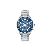 breil's men's watch over-color blue dial mouvement chronographe chronographe et silver steel bracelet ew0715