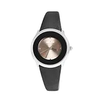 excellanc elite 91900258003 montre tendance pour femme design analogique bracelet en cuir synthétique gris argenté, gris, bracelet