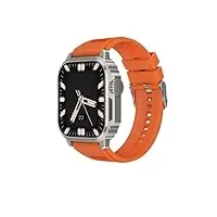 suuny montre intelligente pour homme - montre intelligente pour homme - montre d'exercice de fitness (couleur : noir) (argent) (orange)