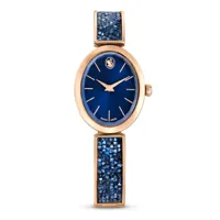 montre femme  swarovski 5656822 crystal rock oval - bracelet acier bleu