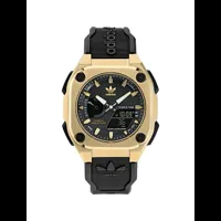 montre mixte adidas watches fashion aofh23501 - bracelet résine noir