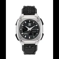 montre mixte adidas watches fashion aofh23575 - bracelet résine noir