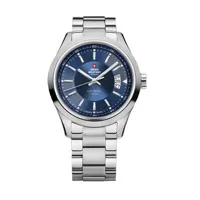 montre swiss military date blue