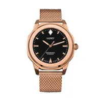 montre nappey renaissance rose gold and black milanese