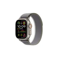apple watch apple ultra 2 gps + cellular, boîtier en titane de 49 mm avec boucle vert/gris trail - s/m