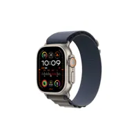 apple watch apple ultra 2 gps + cellular, boîtier en titane de 49 mm avec boucle bleue alpine - moyenne