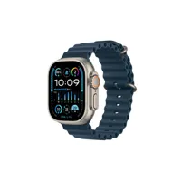 apple watch apple watch ultra 2 gps + cellular, boîtier en titane de 49 mm avec bracelet bleu ocean