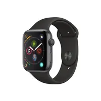 apple watch apple watch série 4 gps 44mm boîtier en aluminium gris sidéral avec bracelet sport noir