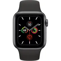 apple watch apple apple watch series 5 gps 40mm, boitier aluminium gris sidéral avec bracelet sport noir