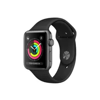 apple watch apple watch série 3 gps 38mm boîtier en aluminium gris sidéral avec bracelet sport noir