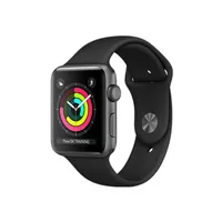 apple watch apple watch serie 3 gps 42mm - boîtier en aluminium gris sidéral avec bracelet sport noir