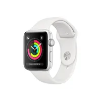 apple watch apple watch série 3 38mm boîtier en aluminium argent avec bracelet sport blanc