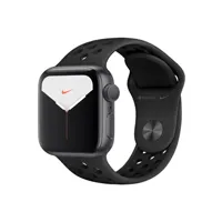apple watch apple apple watch nike series 5 gps 40mm, boitier aluminium gris sidéral avec bracelet sport nike noir/anthracite