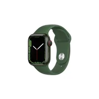 apple watch apple watch series 7 gps + cellular, boîtier aluminium vert 41mm avec bracelet sport trèfle