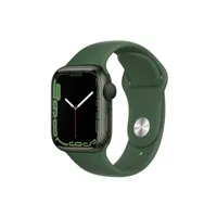 apple watch apple watch series 7 gps, boîtier aluminium vert 41mm avec bracelet sport trèfle