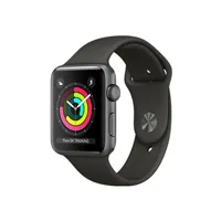 apple watch apple apple watch series 3 gps 38mm - boîtier en aluminium gris sideral avec bracelet sport noir