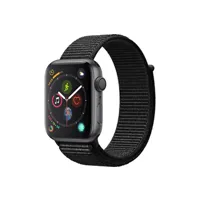apple watch apple watch série 4 gps + cellular 44mm boîtier en aluminium gris sidéral avec boucle sport noir