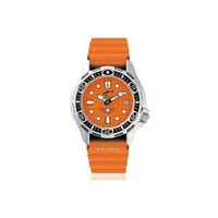 montre chris benz montre mixte cb500aokbo automatiques de plongée orange