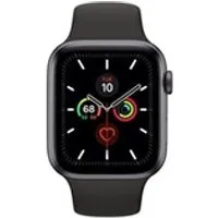 montre connectée apple watch series 5 (gps) - 44 mm - espace gris en aluminium - montre intelligente avec bande sport - fluoroélastomère - noir - taille du bracelet : s/m/l